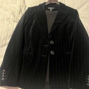 Velvet stripe suit jacket